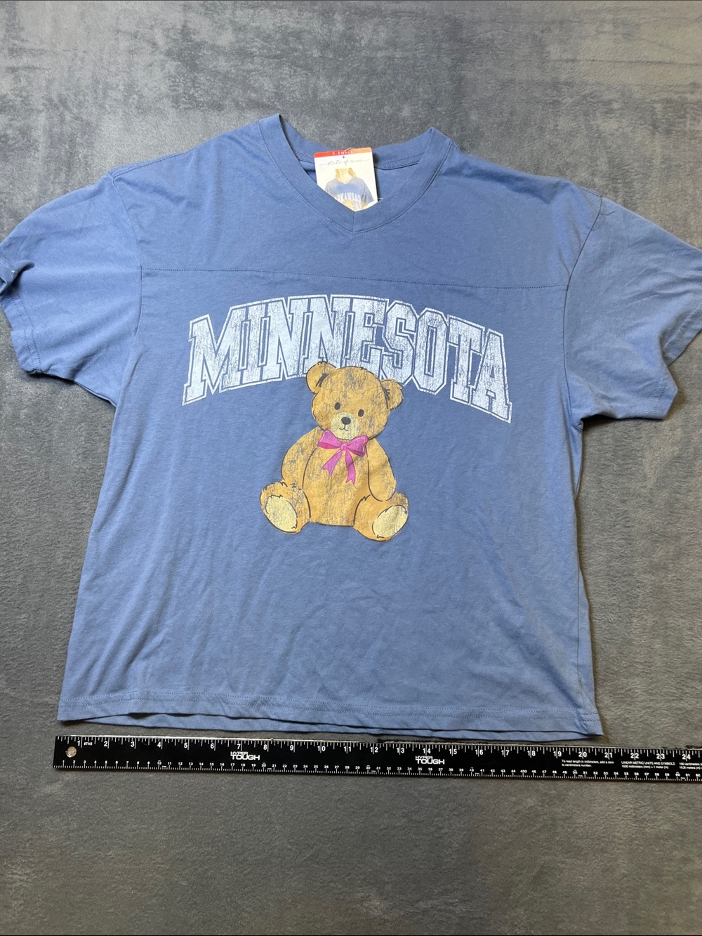 State of Mind Blue Minnesota Teddy Bear Graphic Tee